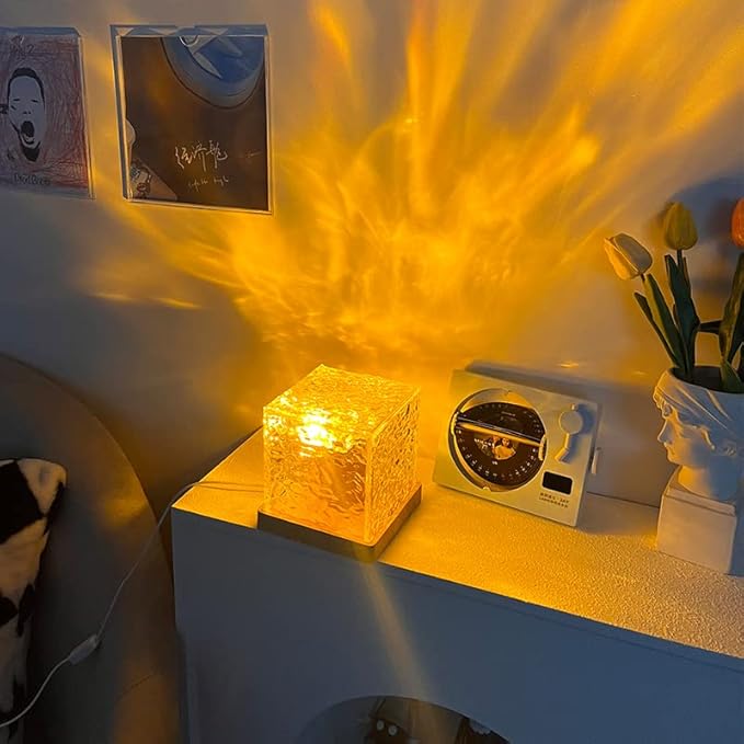 Wave Lamp, Wave Light Cube, Aurora Glow Lamp Crystal Night Light